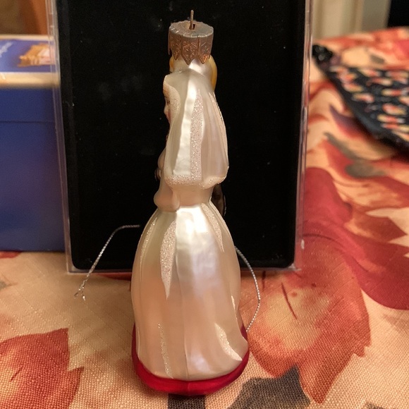 Our First Christmas, handcrafted and painted glass ornament, vintage. EUC - Picture 5 of 14